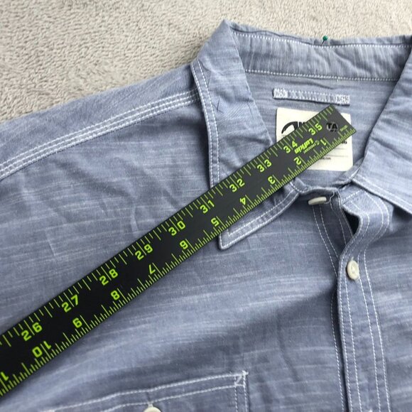 Mountain Khakis Mens Shirt Size XL Button-Up Long Sleeve Blue Jackson Hole - Picture 7 of 11